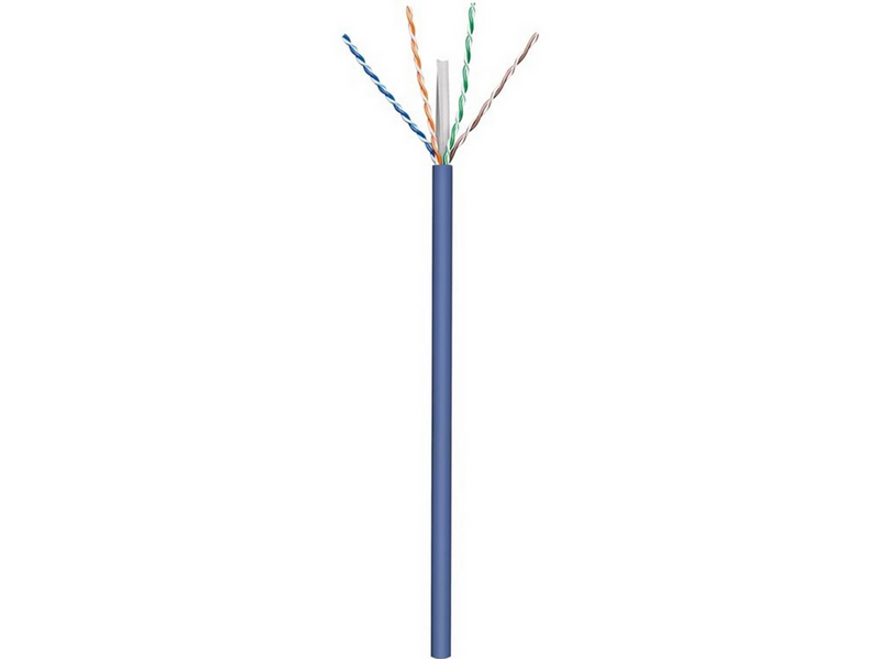 Pro CAT 6a network cable U/UTP blue 305 m - CU AWG - Blau - 305m