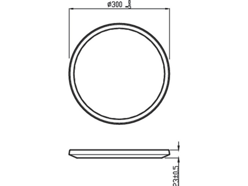 Philips Superslim CL550 Ceiling lamp Ø300 mm LED 18W 2700K SceneSwitch IP44,