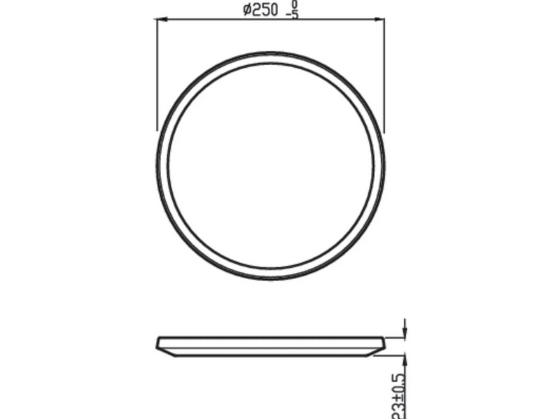 Philips Superslim CL550 Ceiling lamp Ø250 mm LED 15W 2700K SceneSwitch IP44,