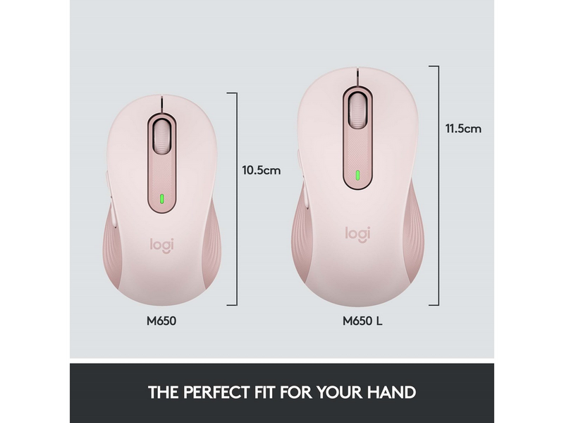 Logitech Signature M650 Wireless Rose - Maus (Pink)