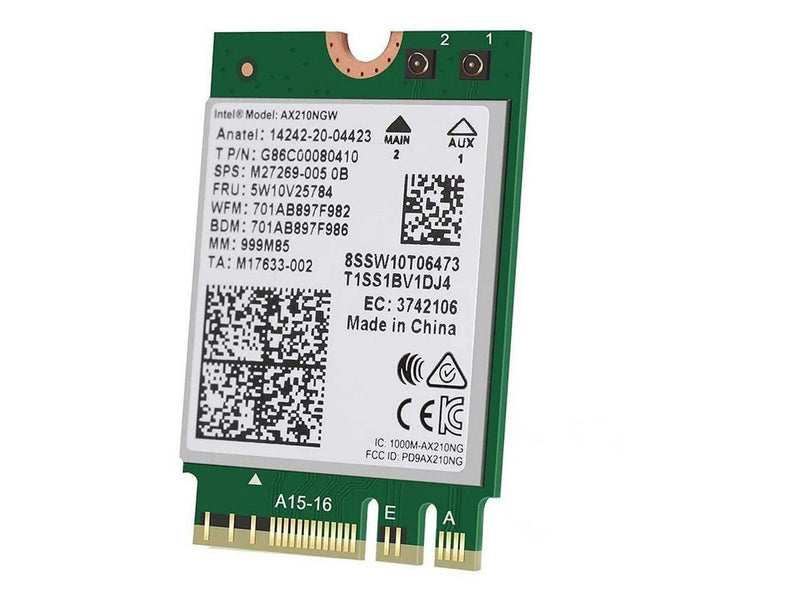 Intel AX210 Wi-Fi 6E 2x2 R2 + BT 5.3 / M.2 2230 / With vPro