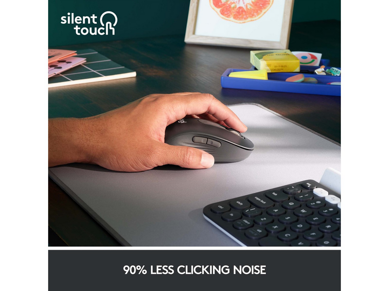 Logitech Signature M650 Large Wireless Graphite (Left Handed) - Maus (Schwarz)