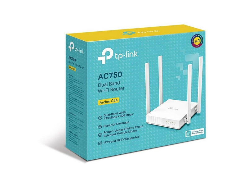 TP-Link Archer C24 AC750 Dual-Band Wi-Fi Router - Wireless router Wi-Fi 5