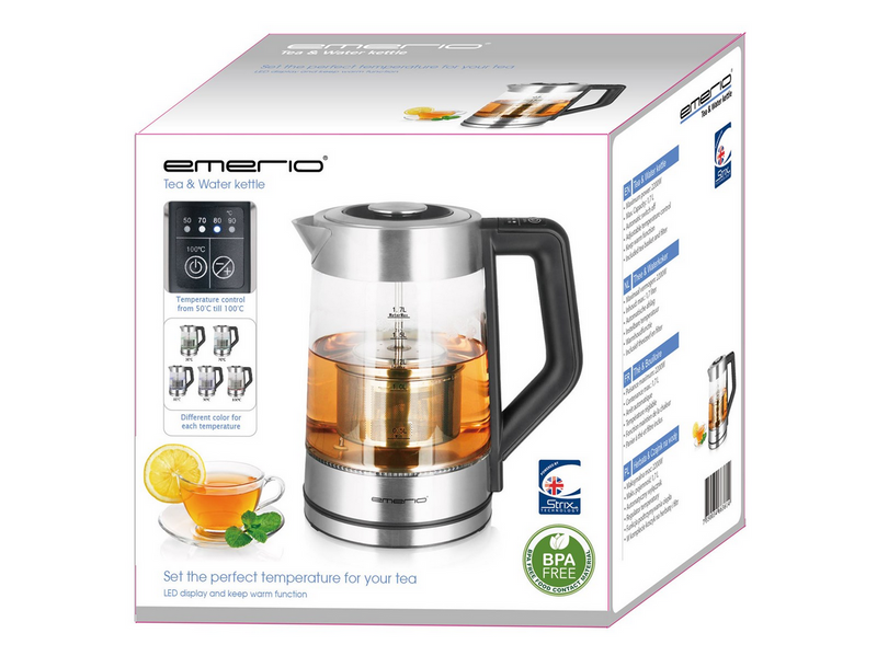 Emerio Wasserkocher WK-122730 - Stahl - 2200 W