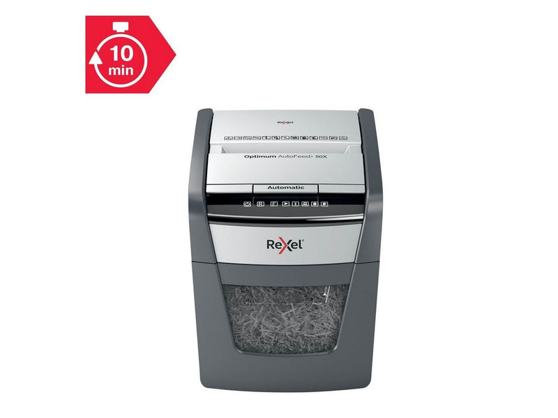 Rexel Optimum AutoFeed+ 50X Automatischer Aktenvernichter Partikelschnitt, P4