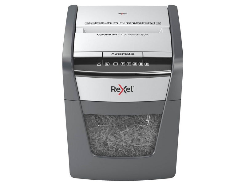 Rexel Optimum AutoFeed+ 50X Automatischer Aktenvernichter Partikelschnitt, P4
