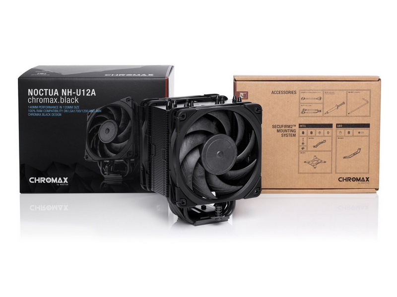Noctua NH-U12A chromax.black - CPU-Luftkühler - Max 23 dBA