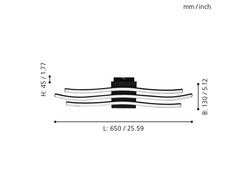 EGLO RONCADE 1 Wand- / Deckenleuchte, weiss