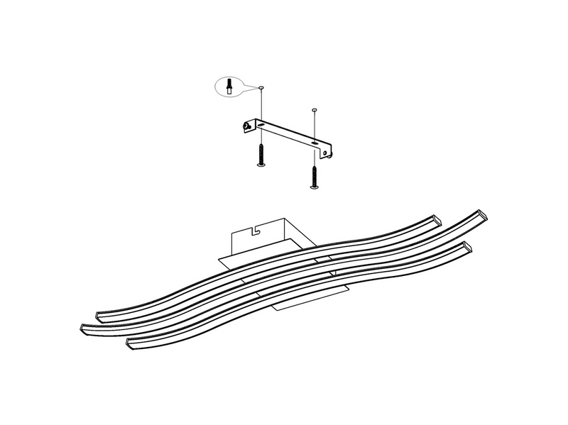 EGLO RONCADE 1 Wand- / Deckenleuchte, weiss