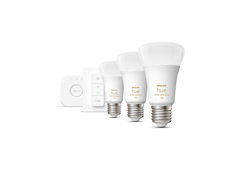 Philips Hue White Ambiance A60 E27 1100 Lumen - Starter Set mit 2 Glühbirnen
