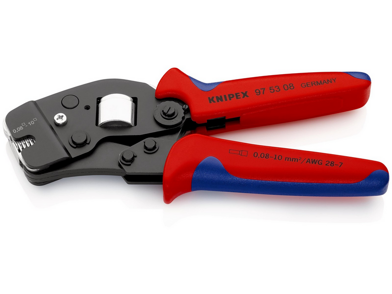 KNIPEX Selbsteinstellende Crimpzangen für Aderendhülsen, mit Fronteinführung