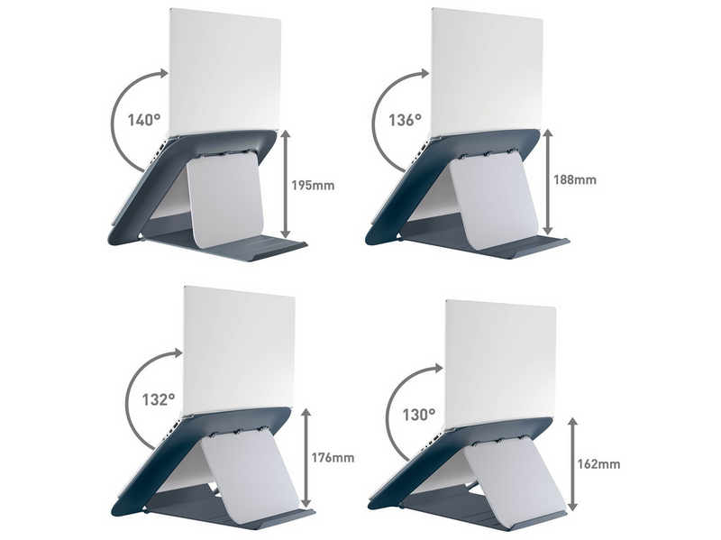 Leitz Ergo Cosy Höhenverstellbarer Laptopständer, 80% Recycelter Kunststoff,