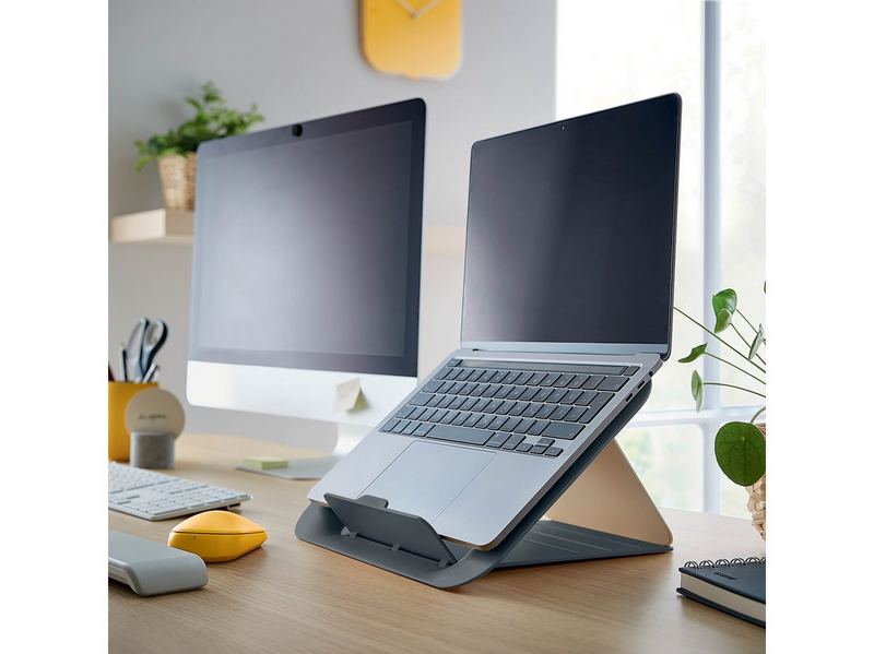 Leitz Ergo Cosy Höhenverstellbarer Laptopständer, 80% Recycelter Kunststoff,