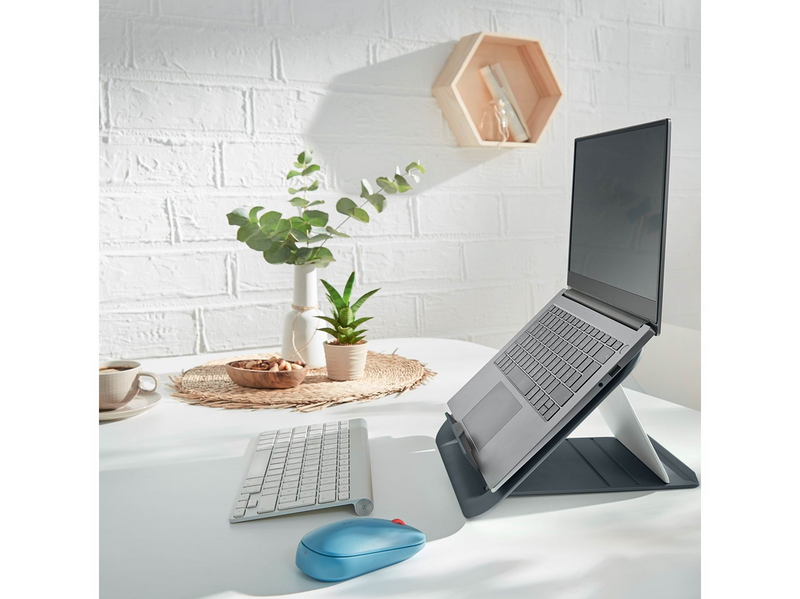 Leitz Ergo Cosy Höhenverstellbarer Laptopständer, 80% Recycelter Kunststoff,