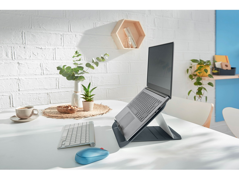 Leitz Ergo Cosy Höhenverstellbarer Laptopständer, 80% Recycelter Kunststoff,