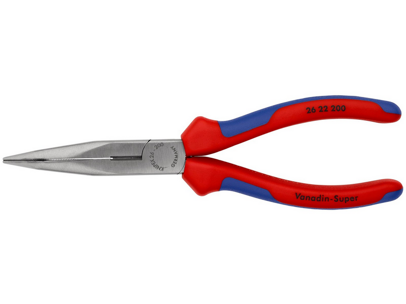 KNIPEX Flachrundzangen mit Schneide, (Storchschnabelzangen)