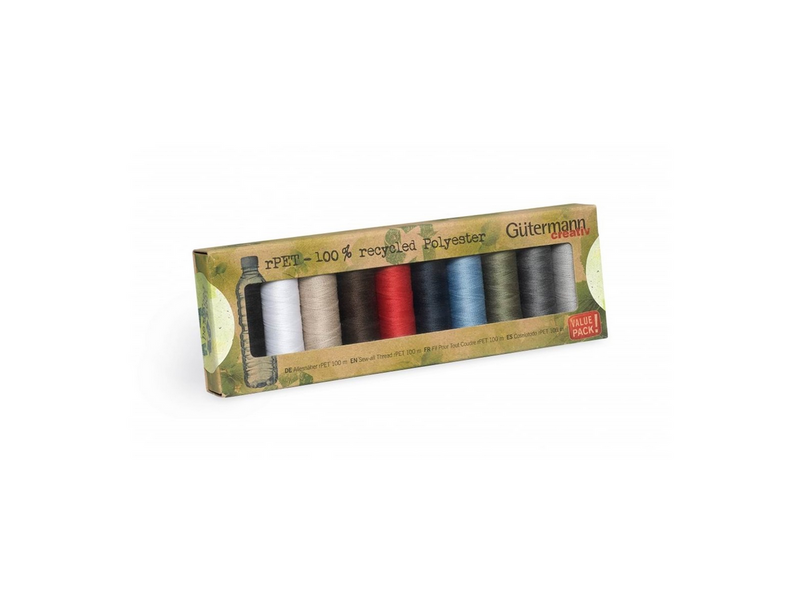 GÜTERMANN Sewing thread set - ECO - Basic colors (10 rl.)