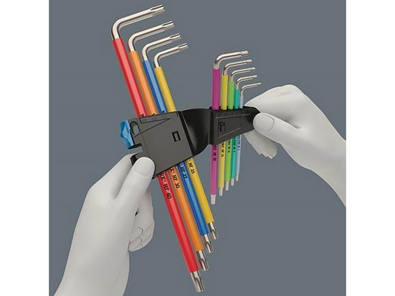 Wera 3967/9 TX SXL Multicolour HF Stainless 1 L-key set w/ holding function