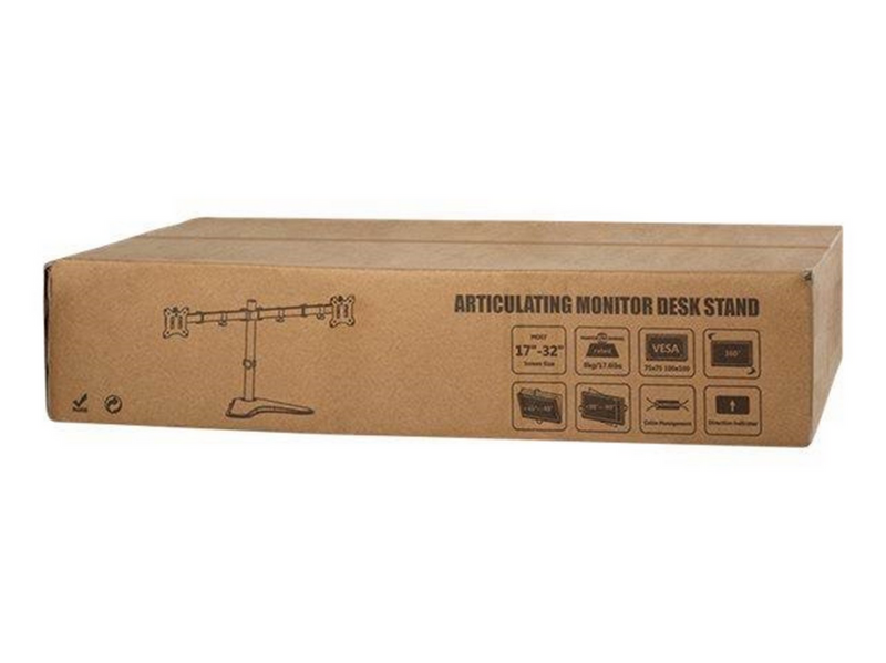 LogiLink Dual monitor stand 17–32" steel arm length: each 390 mm