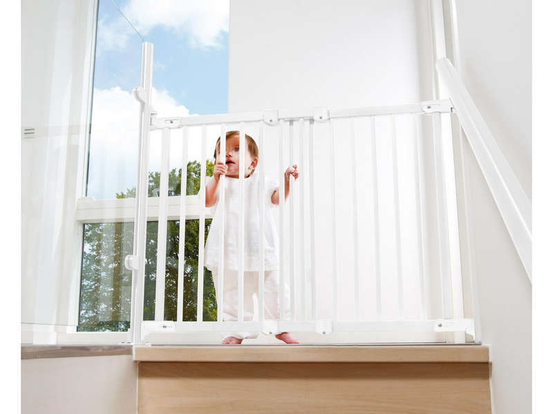 BabyDan FlexiFit Safety Gate Wood White 69-106.5 cm