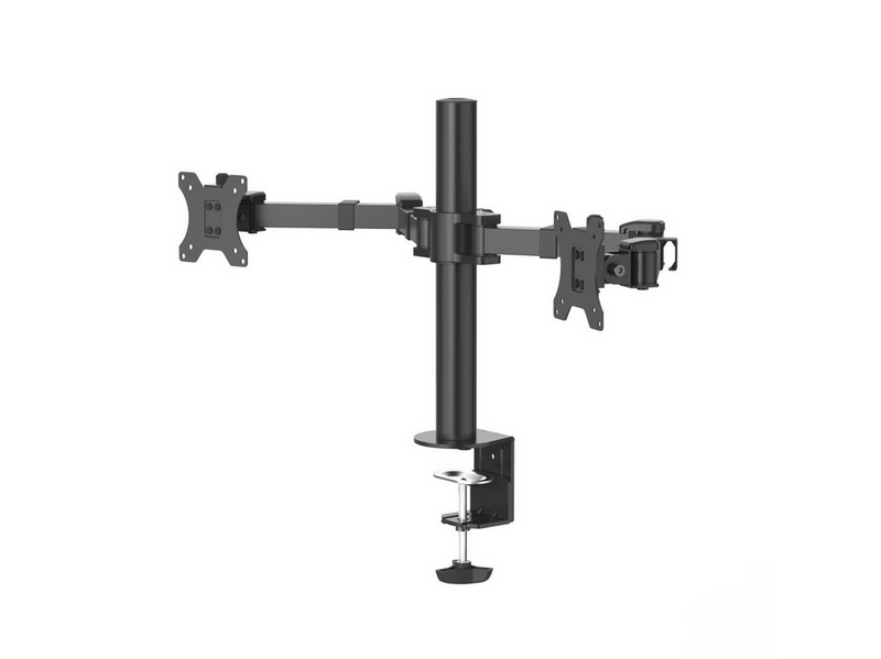Hama mounting kit - full-motion - for 2 monitors - black