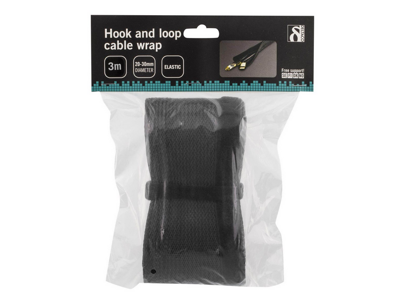 Deltaco Nylon Cable Sorting Stocking 3 m Black