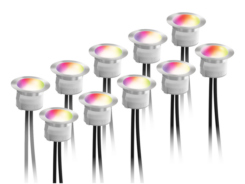Deltaco Smart Home decklight kit warm white light and RGB silver