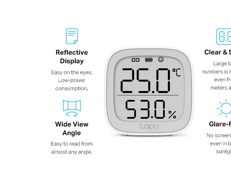 TP-Link Tapo T315 Smart Temperature & Humidity Monitor (Tapo Hub Required)