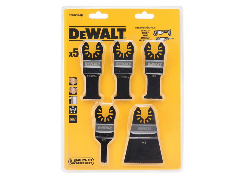 Dewalt 5PC MULTI-TOOL OSC. BLADE SET DT20732