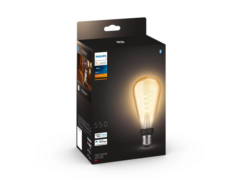 Philips Hue Filament Edison ST72 7W White Filament E27
