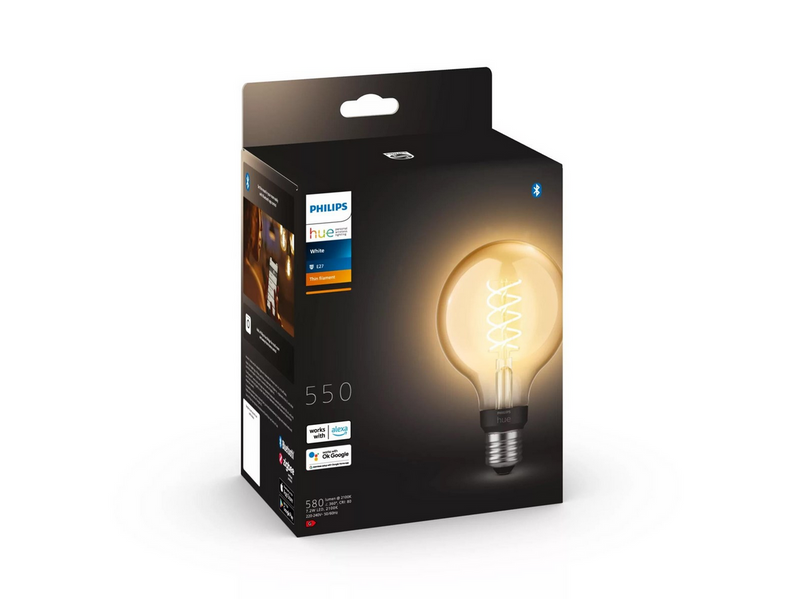 Philips Hue Filament Globe G93 7W White E27