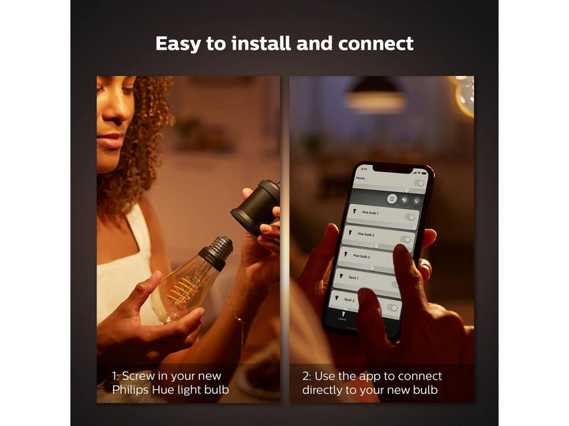 Philips Hue Filament Edison ST72 7W White Filament E27