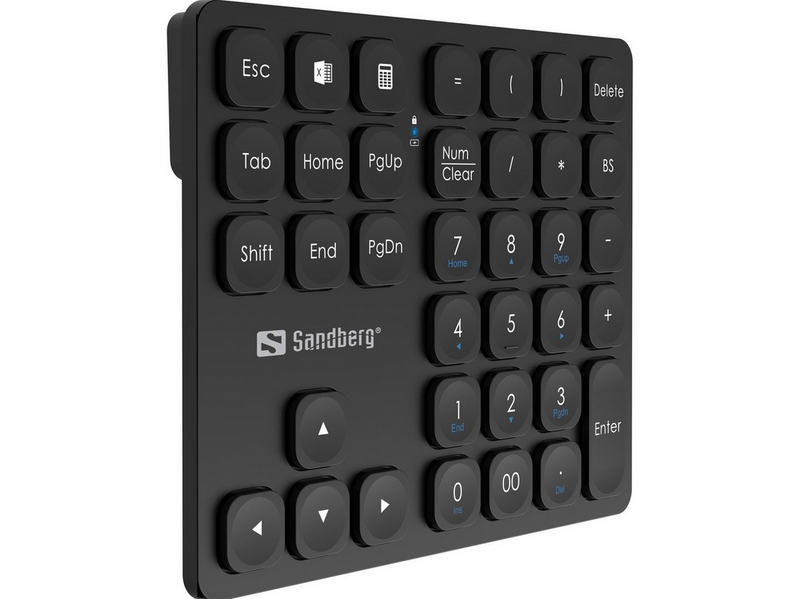 Sandberg Wireless Numeric Keypad Pro - Numpad - Schwarz