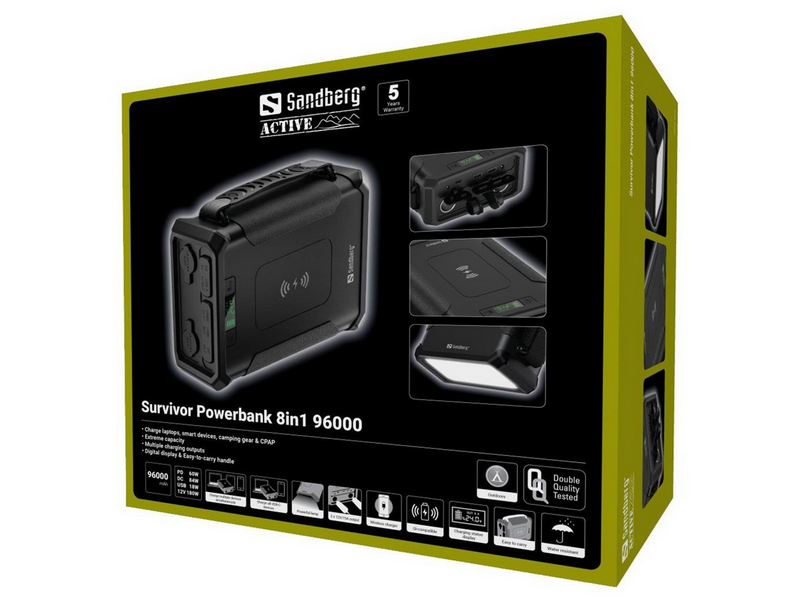 Sandberg Survivor Powerbank 8in1 96000 - 96000 mAh