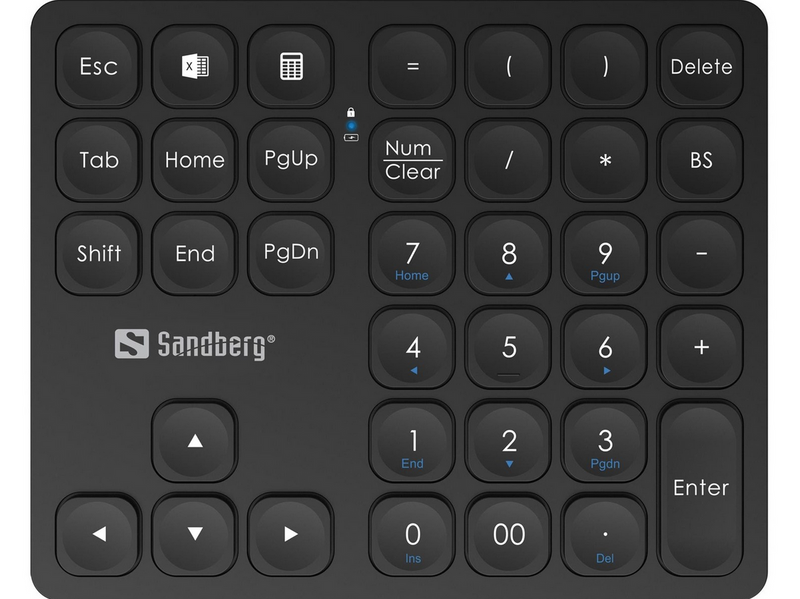 Sandberg Wireless Numeric Keypad Pro - Numpad - Schwarz