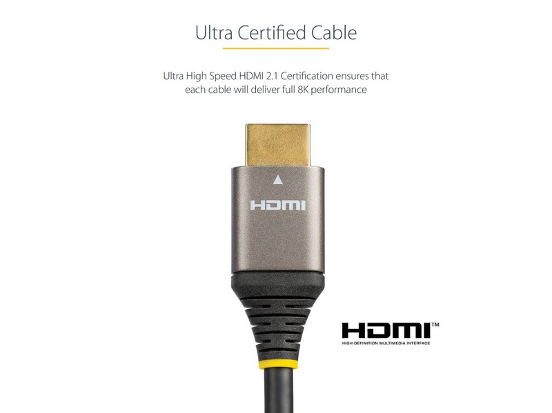 StarTech.com HDMI 2.1 Cable - Black - 1m