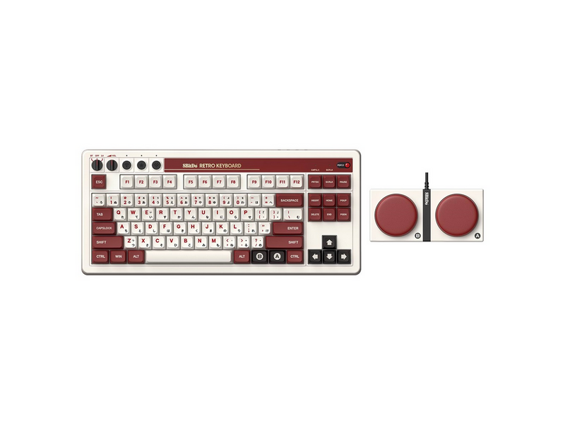 8BitDo Retro Mechanical Keyboard - Fami Edition - 80% - Englisch (UK) - Braun