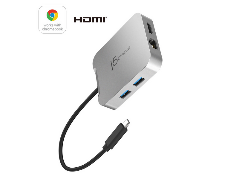 j5create 5-in-1 Multi-Port Adapter (with Ethernet and PD)