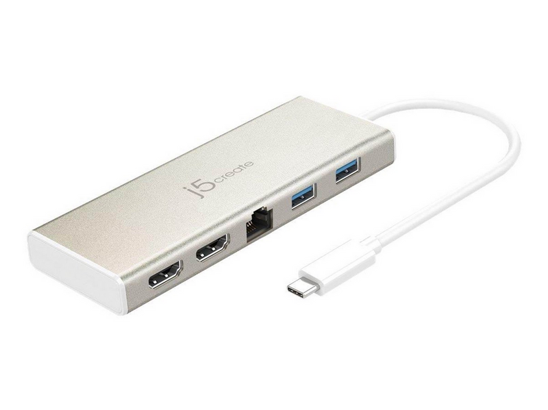 j5create USB Type-C Dual HDMI Mini Dock (with Ethernet and PD)