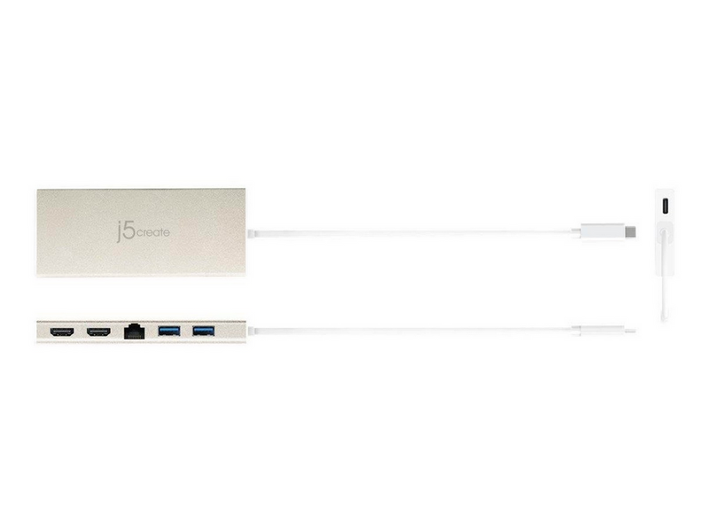 j5create USB Type-C Dual HDMI Mini Dock (with Ethernet and PD)