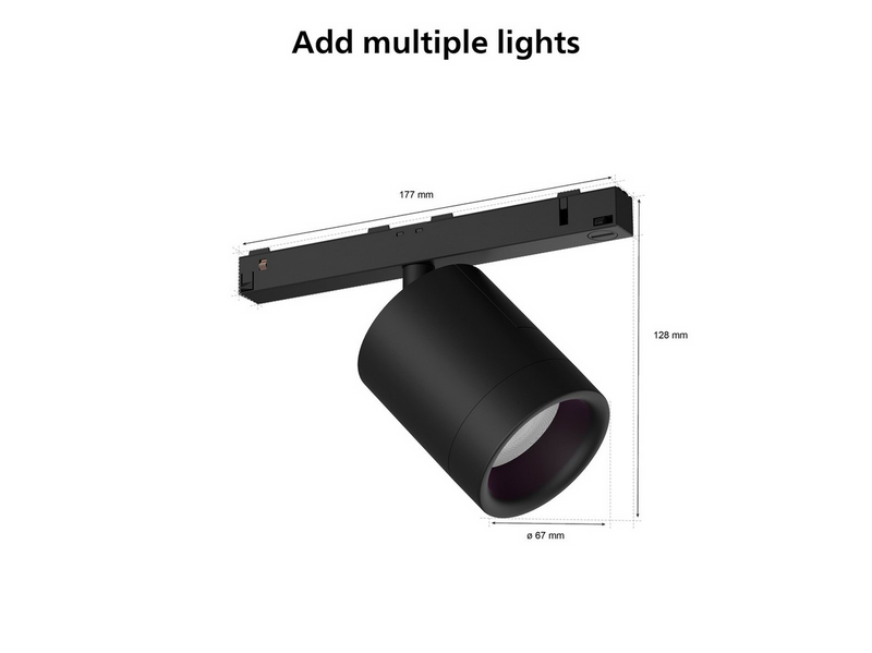 Philips Hue Perifo Cylinder Spotlight - Black