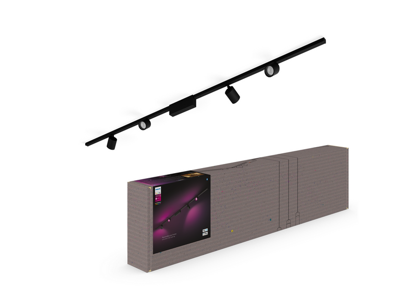 Philips Hue Perifo Ceiling Set - 4 Cylinder Spots - Black