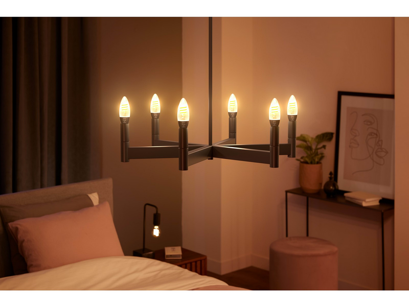 Philips Hue White Ambiance E14 Filament Candle 2-Pack