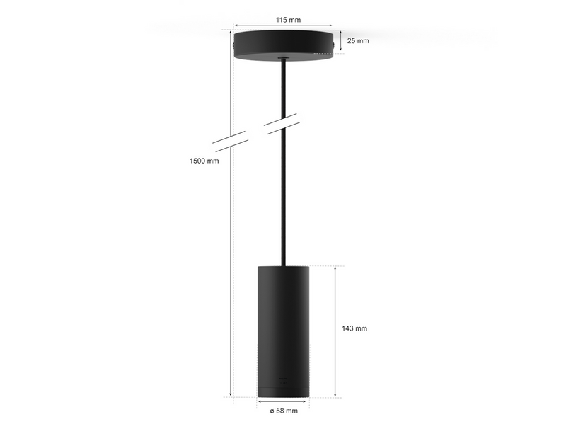 Philips Hue Lightguide Cord E27 Black