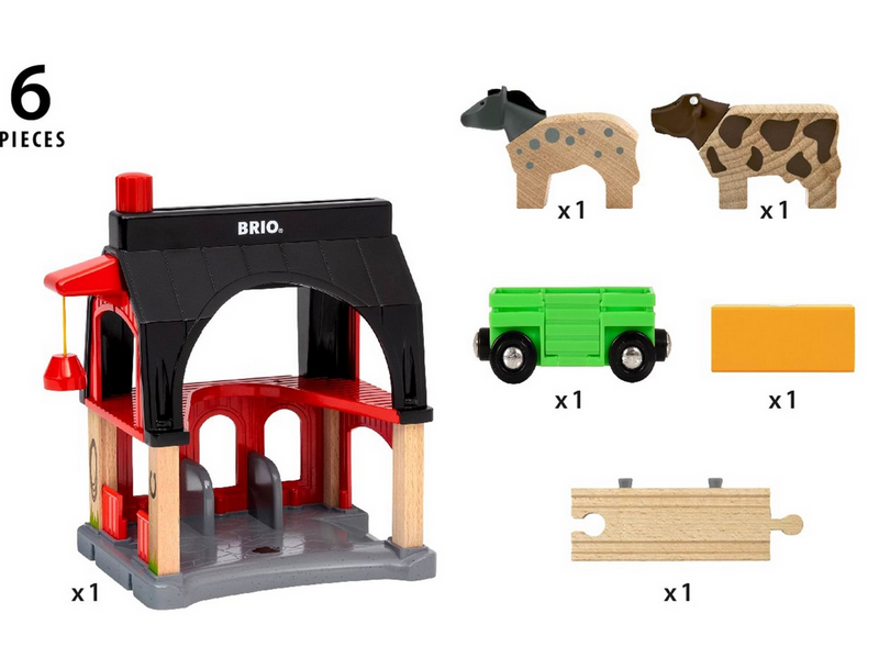 Brio BRIO Tierscheune mit Heuwaggon