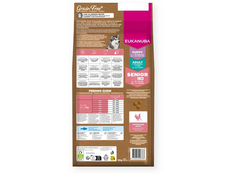 Eukanuba Grain Free Senior Large Breed Ocean Fish 12 kg