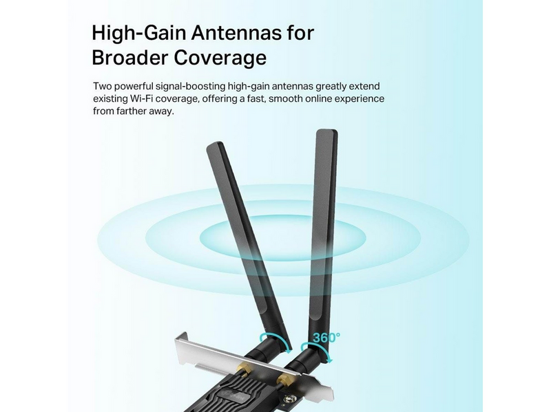 TP-Link Archer TX20E AX1800 Wi-Fi 6 Bluetooth 5.2 PCIe Adapter