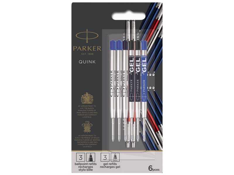 Parker Jotter London Nachfüllminen im Discovery Pack: 3 QUINKFlow-Nachfüllminen