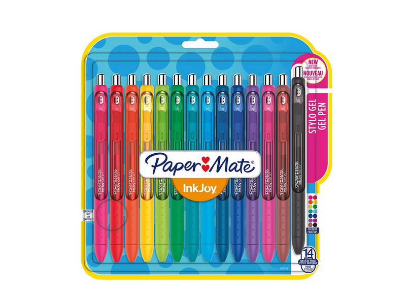 Paper Mate InkJoy Gelstifte | mittlere Spitze (0,7mm) | sortierte Farben | 14