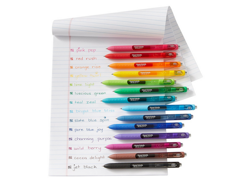 Paper Mate InkJoy Gelstifte | mittlere Spitze (0,7mm) | sortierte Farben | 14